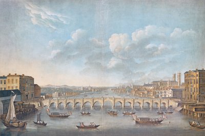 Vue du pont de Westminster, gravée par Pierre Michel Alix, 1799 - French School